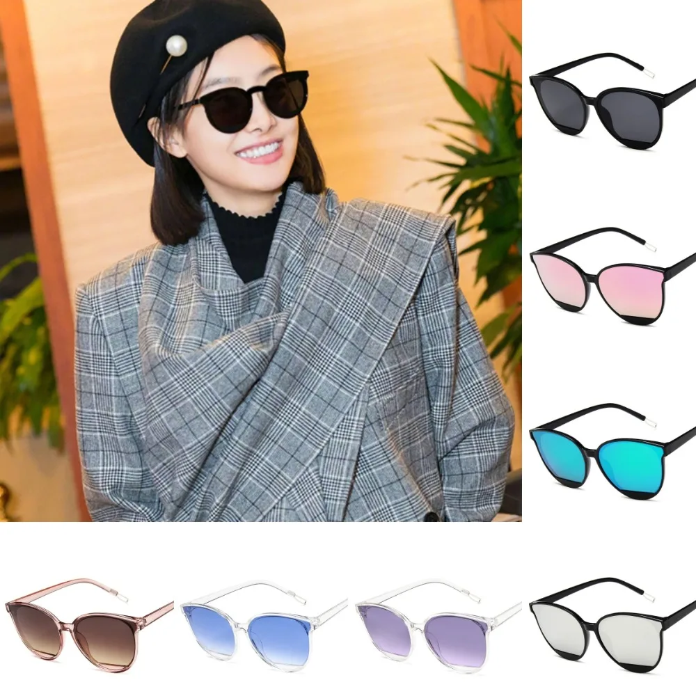 Personalized Vintage Large Frame Sunglasses Trendy Retro Multicolor Lenses Eyewear Jelly Lightweight UV400 Sun Glasses Holiday