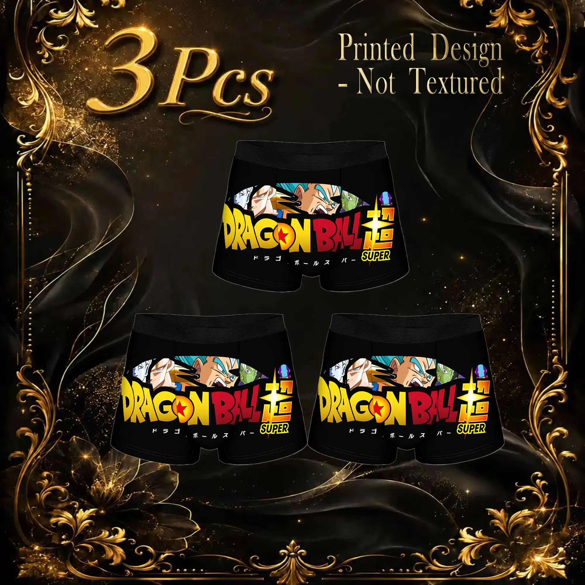 3Pcs  boxers Dragon Ball Z Underpants Homme Panties Male Underwear Comfortable Shorts Boxer Briefs