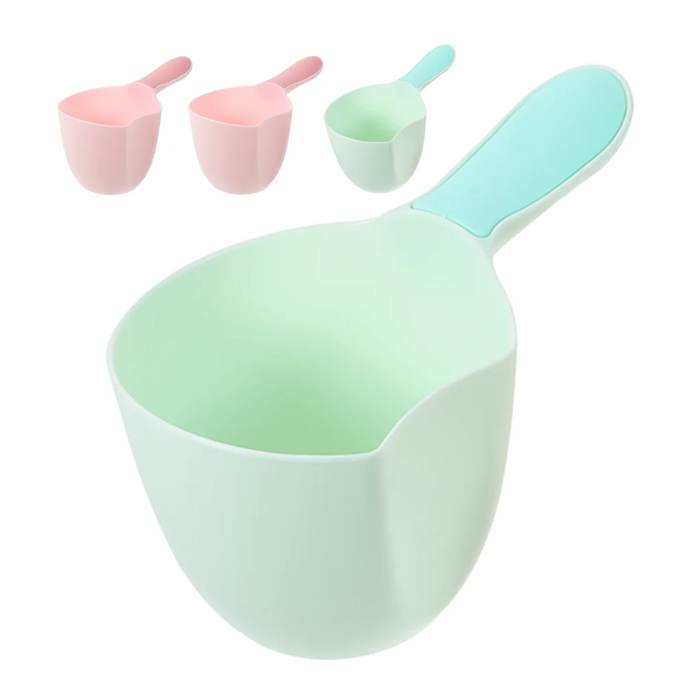 

4 Pcs Bathing Water Scoop Baby Scooper Plastic Rinse Cup Ladle Spoons Dipper Child