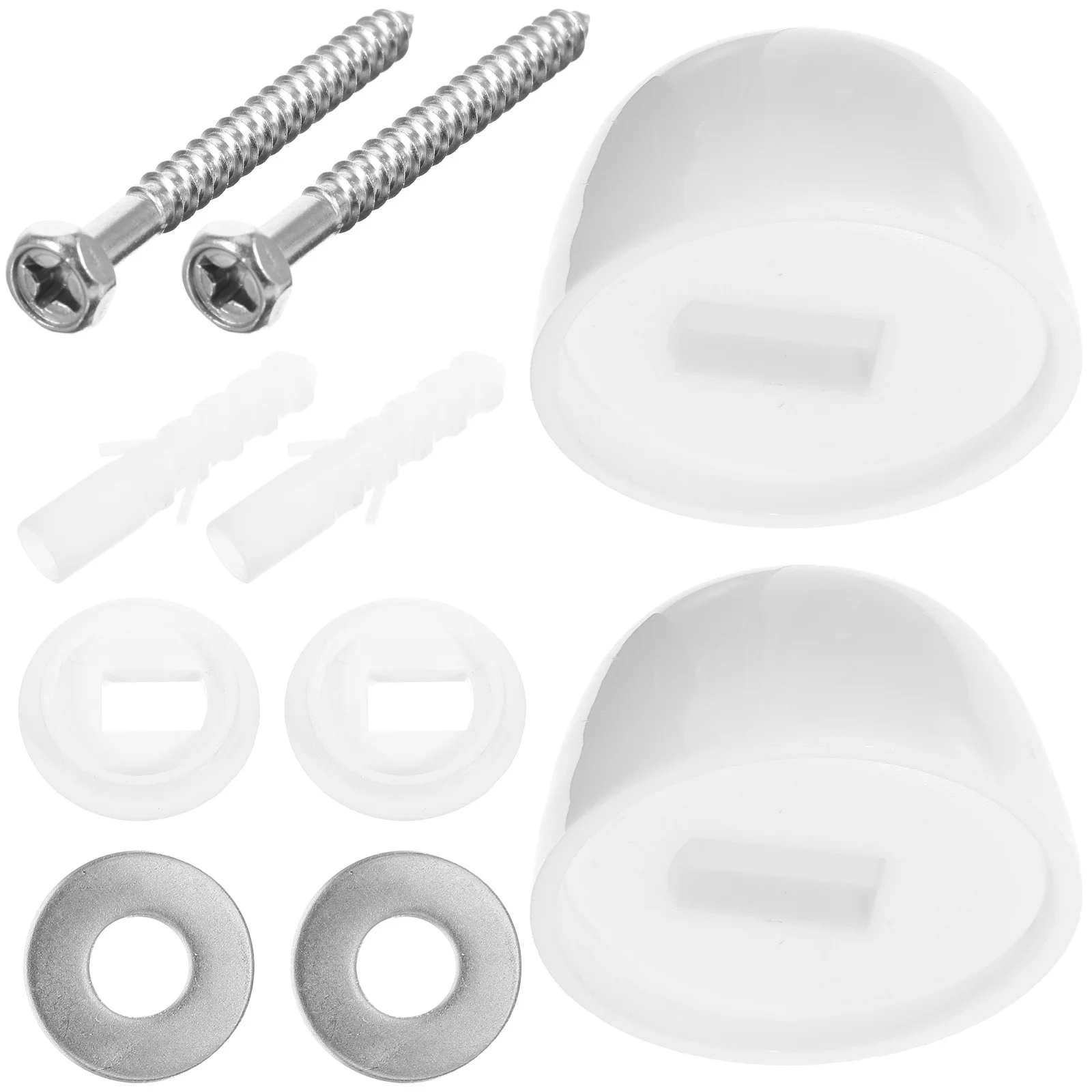 

1 комплект чехлов для унитазов, латунные болты для сиденья унитаза, сменный комплект для стандартных крепежных болтов для унитазов, шайбы, комплект оборудования