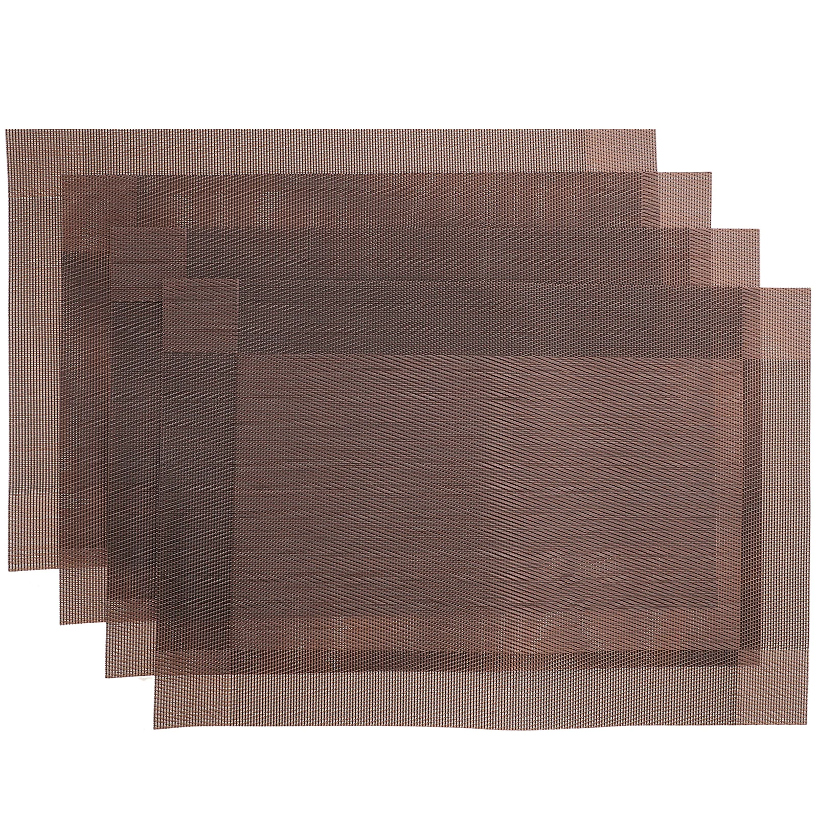 4Pcs PVC Table Placemat Heat-Resistant Decorative Kitchen Dining Table Mat Anti-Skid Washable Place Mat Coaster Home Decor