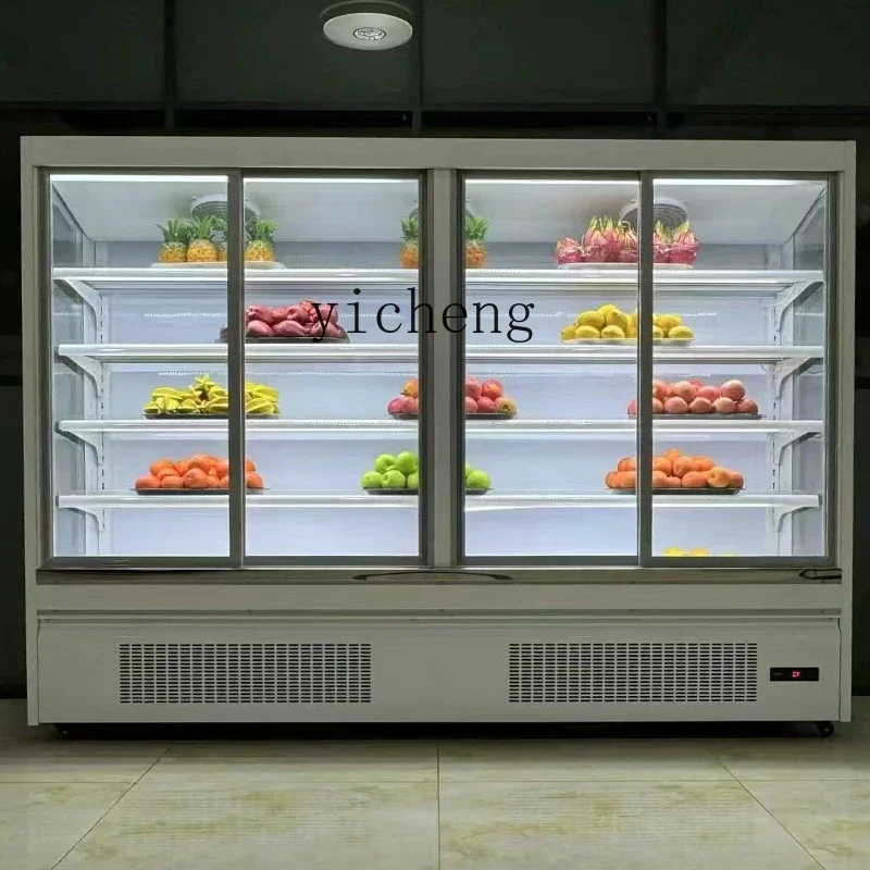 air curtain cabinet, supermarket fruit fresh-keeping cabinet, refrigerated display cabinet, commercial vertical air cooler