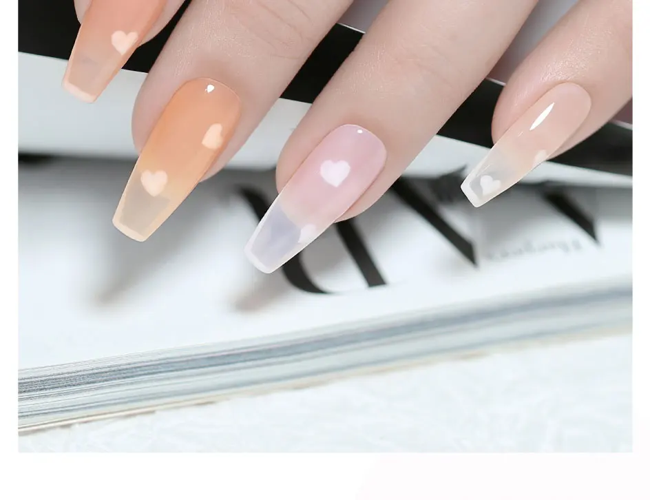 Clou Beaute Transparenter Französischer HEMA TPO FREIER Gel-Nagellack Durchscheinend Nude Rosa Rot Jelly Milchig Weißer Lack Farbige Nagelkunst – Detail 11