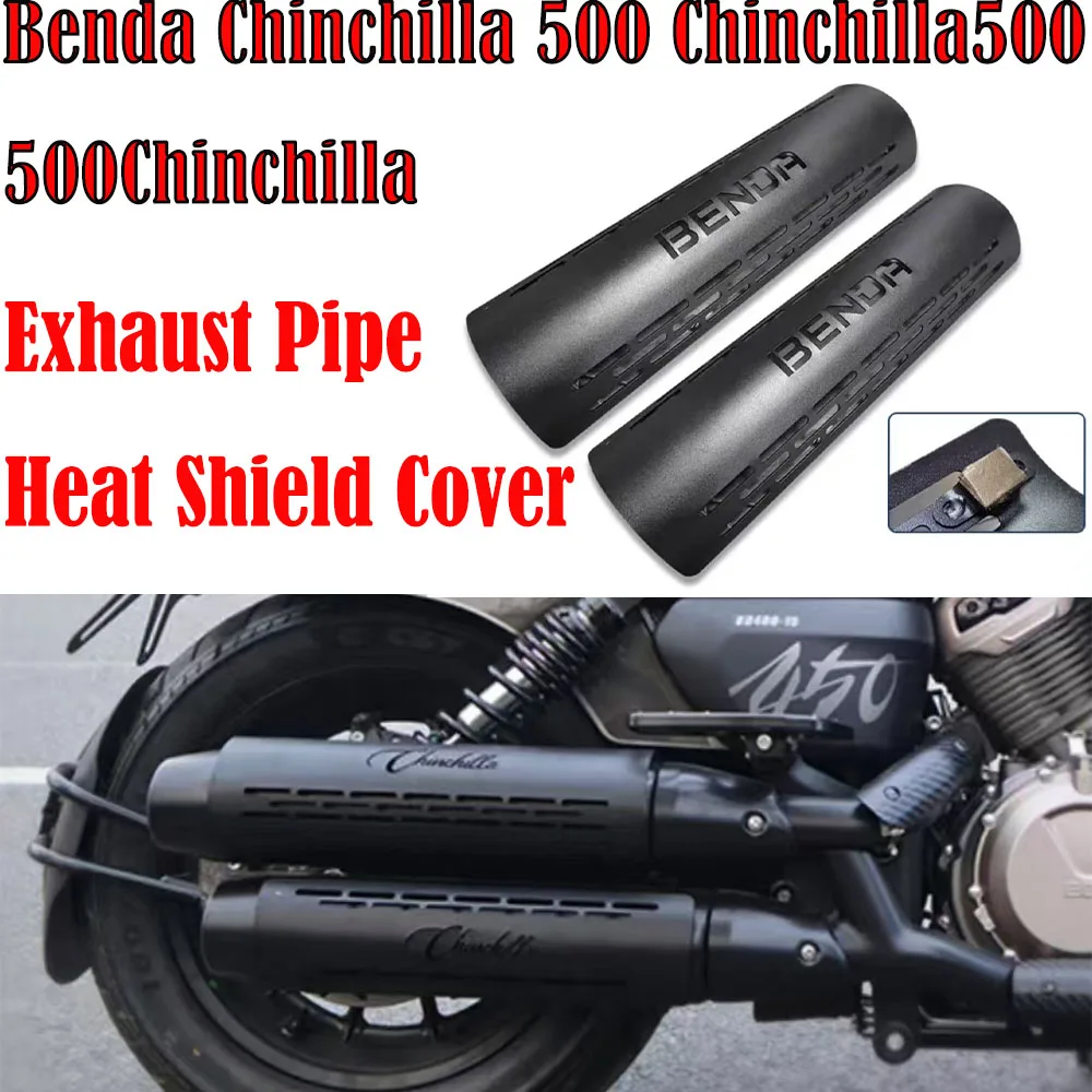 Motorcycle Exhaust Pipe Heat Shield Cover Muffler Protector Guard Fit Benda Chinchilla 500 Chinchilla500 500Chinchilla