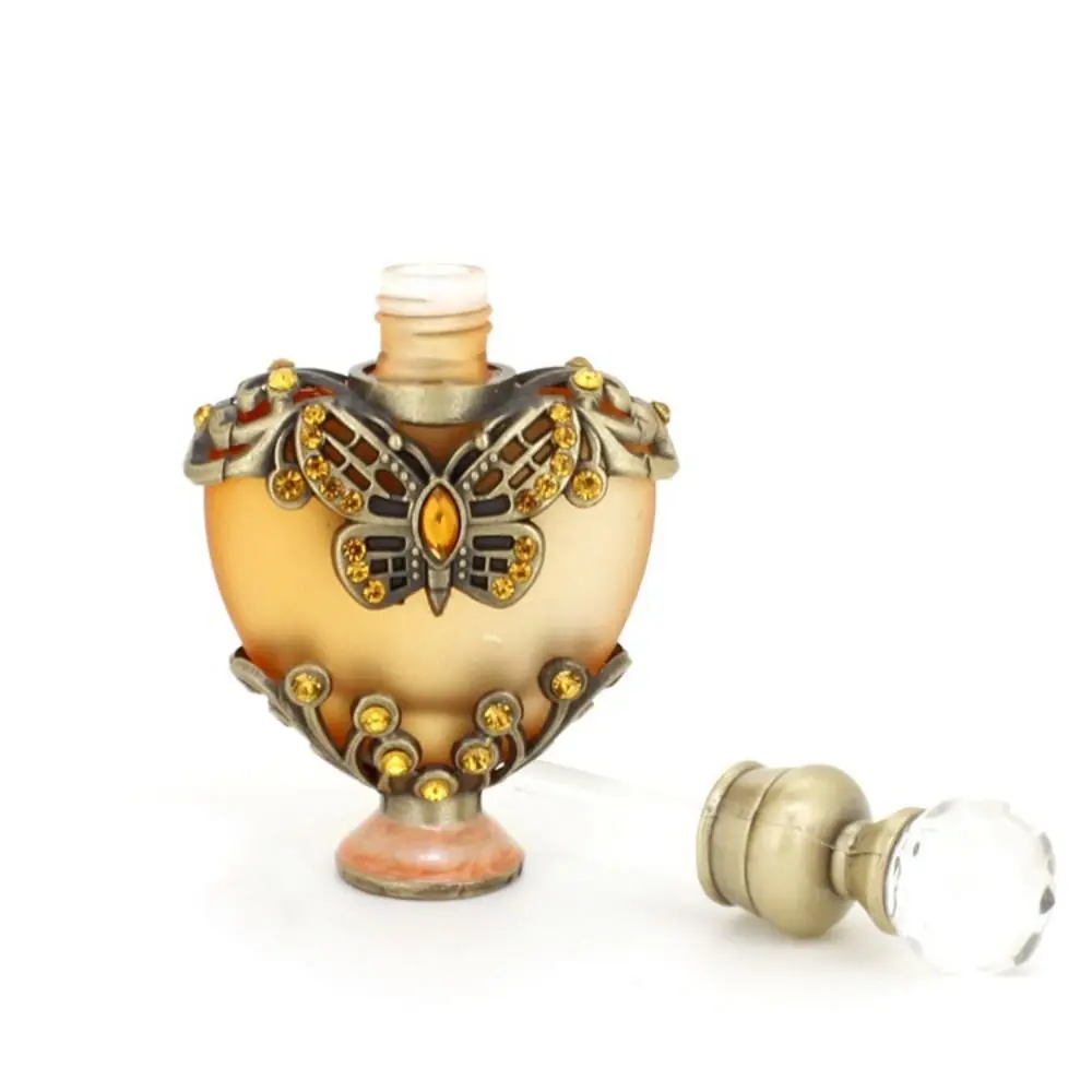 

Lotion bottling Crystal Antiqued Metal Refillable Bottle Essential Oil Dropper Bottle Empty Cosmetics Container Bottle