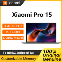 Original Xiaomi Pro 15 Laptop 15.6 Inch 3.5K E4 OLED Screen Notebook i5-11320H 16GB 512GB NVIDIA MX450 Graphics Netbook Computer