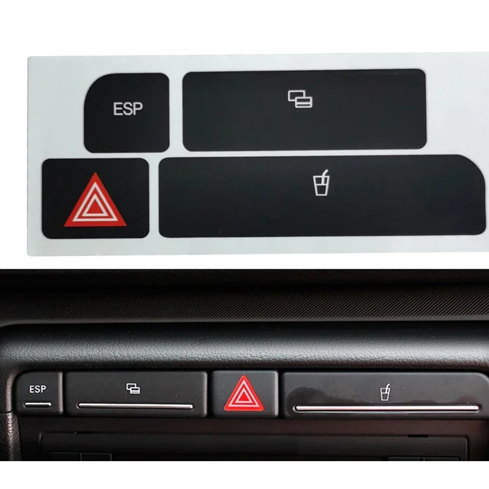 For A4 2004-2006 Car Flash Switch Button Cover Cup Holder Stickers Repair Button Knob Switch Interior Decora Car Styling