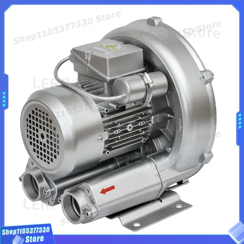 0.4kw 220V Single Phase Side Channel Blower for Fish Farm Aeration High Pressure Air Pump Industrial Vacuum Blower Motor