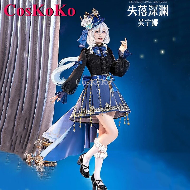 CosKoKo Furina Cosplay Game Genshin Impact Costume The Loss Abyss Sweet Elegant Uniform Halloween Party Role Play Clothing S-XL