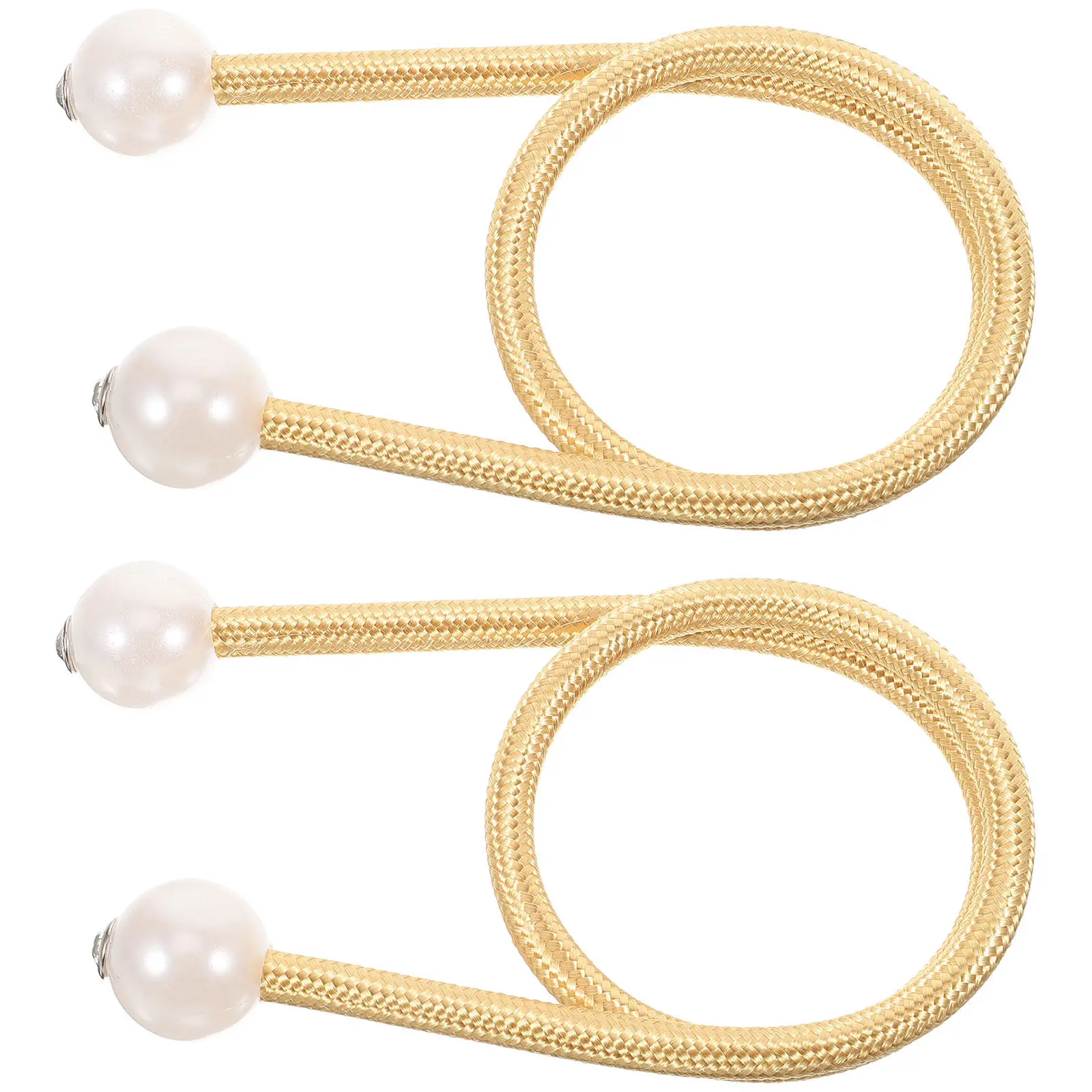 2Pcs Polyester Silk Curtain Tiebacks Decorative Rope Style Curtain Binding Strap for Living Room Bedroom Kitchen Bathroom Office