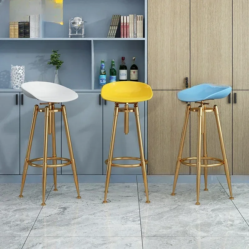 

Modern Bar Stool Professional Makeup Chair Luxury Breakfast Chairs Furniture Restaurant Cafe Banks Home Wooden Metal Armchair