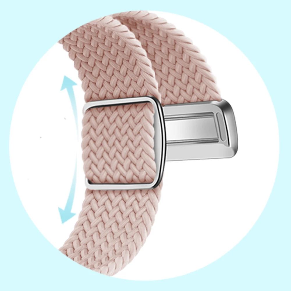 22mm 20mm nylon woven strap For Samsung Galaxy watch 6 5 4 Amazfit GTR/GTS Magnetic adjustment band For Huawei Watch 4 GT2 3 pro image 4