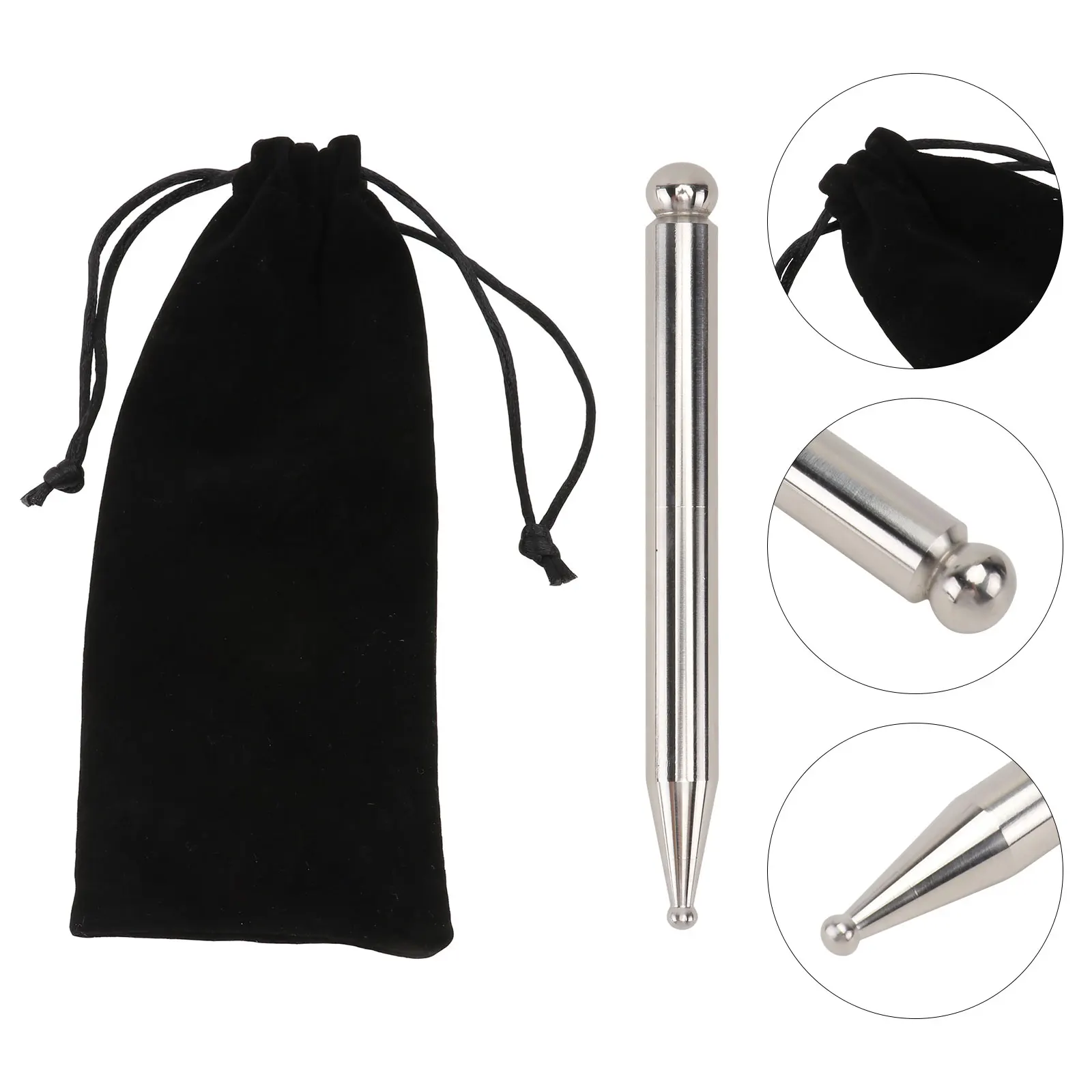 

Manual Acupuncture Pen Stainless Steel Dual Round Heads Deep Tissue Massage Full Body Pressure Point Foot Acupuncture Bar