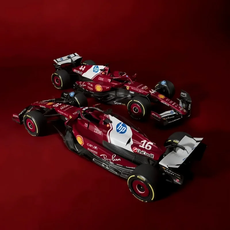 2025 Bburago 1:43 Ferrari SF-25 F1 16 #   Charles Leclerc 44 #   Lewis formule1 voiture alliage Miniature moulé sous pression modèle Collection jouets cadeau