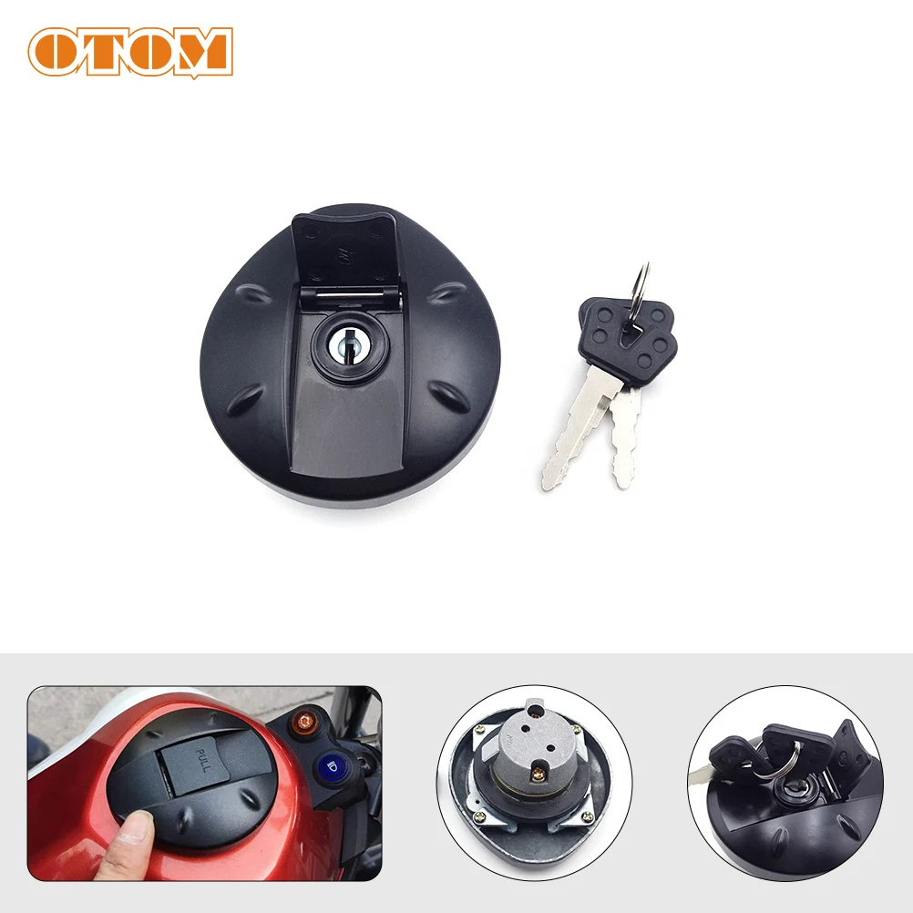 OTOM Motorcycle Accessories Fuel Tank Cap Locking Keys Assembly For YAMAHA Tricker XG250 2004-2018 Off-road Pit Dirt Bike Parts