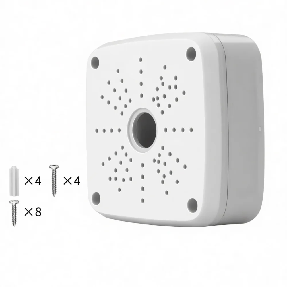 Security Surveillance Camera Dome Bracket Base Junction Box Adapter Wall Ceiling Mount Indoor Outdoor Cable Hidden Organizer