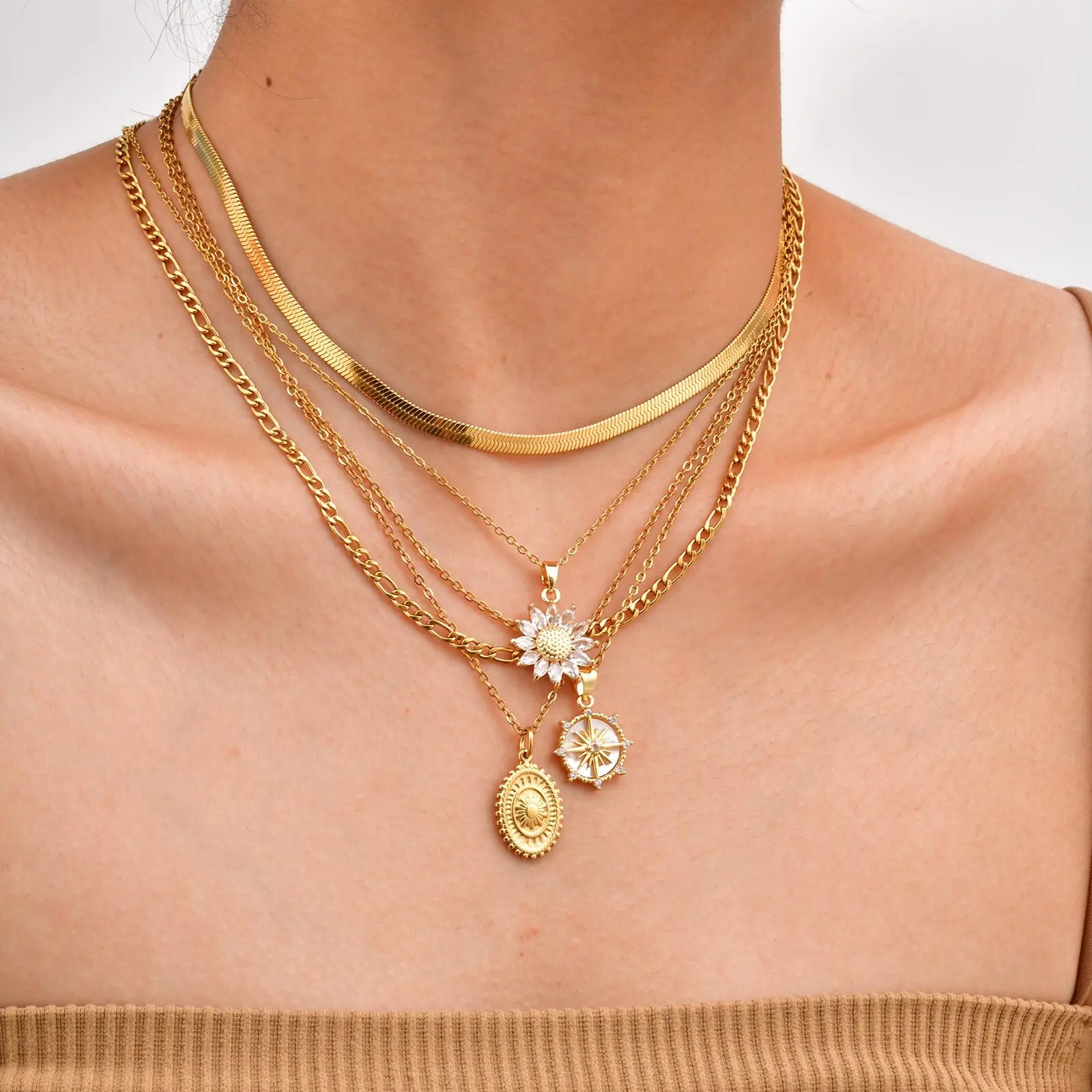 Sun Pendant Necklac… - image