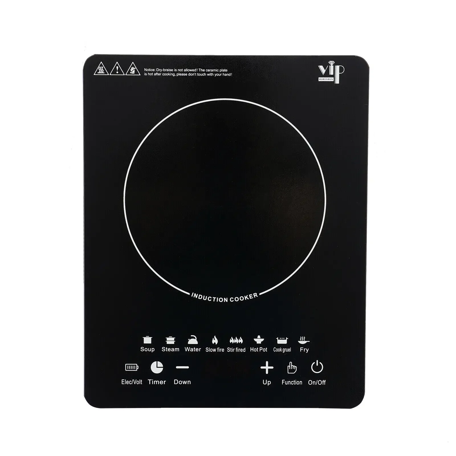 Tragbares Induktionskochfeld, 750 W, Einzelbrenner, Induktionskochfeld, Kochplatte, elektrische Brenner zum Kochen, 8 Leistungen für den Küchengebrauch