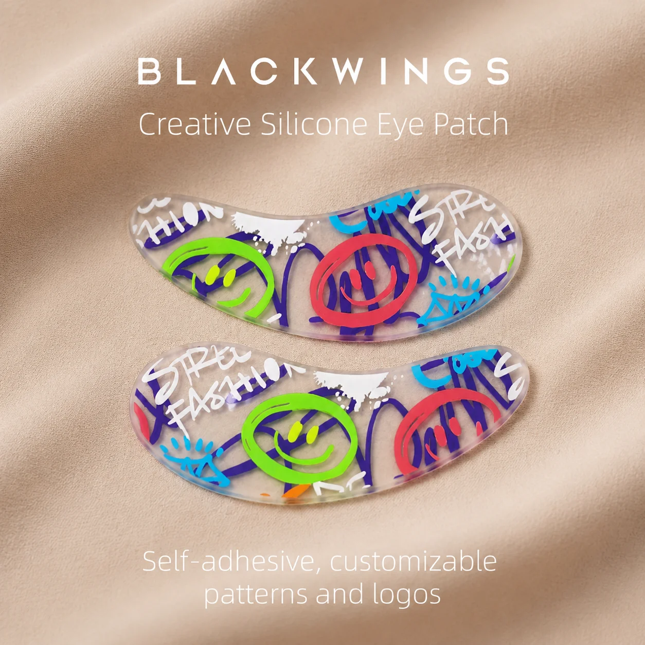 Blackwings Silicone Eye Mask Is a Reusable Cooling Gel Eye Mask with Pattern Design, Which Is a Must for Skin Care Day and Night