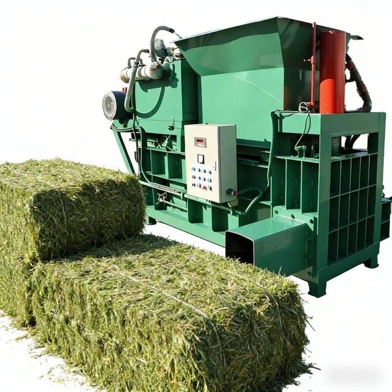 Silage & Yellow Storage Automatic Bagging Baler Hydraulic Compression Machine for Hay Straw