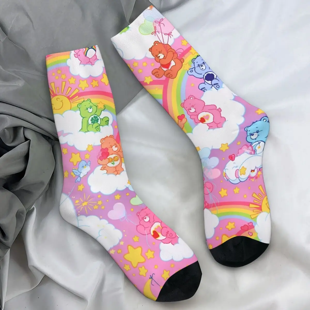 

Care Bears Animal Print Socks Vintage Stockings Autumn Non Slip Women Men Socks Comfortable Design Running Socks