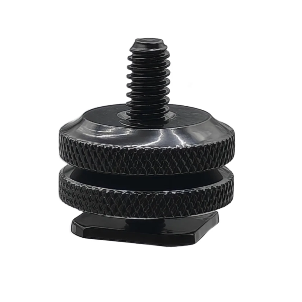 1/4 Hot Shoe Mount Phone Holder Dual Nut Cold Shoe Adapter Bracket For Double-Layer Camera Hot Shoe Adapter Accessories