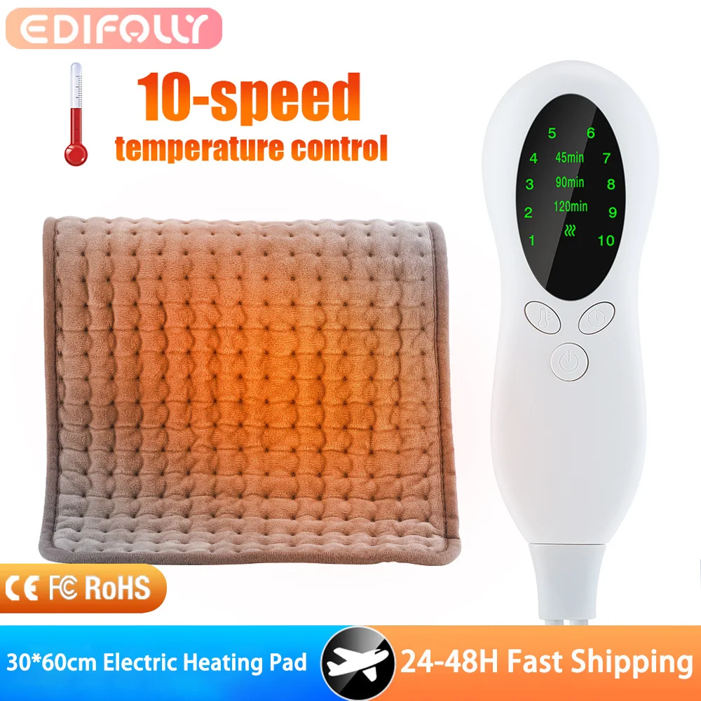 

Электрическая грелка, 10-скоростной контроль температуры, постоянная температура, горячий компресс, зимний согревающий коврик для тела, живота, талии и спины