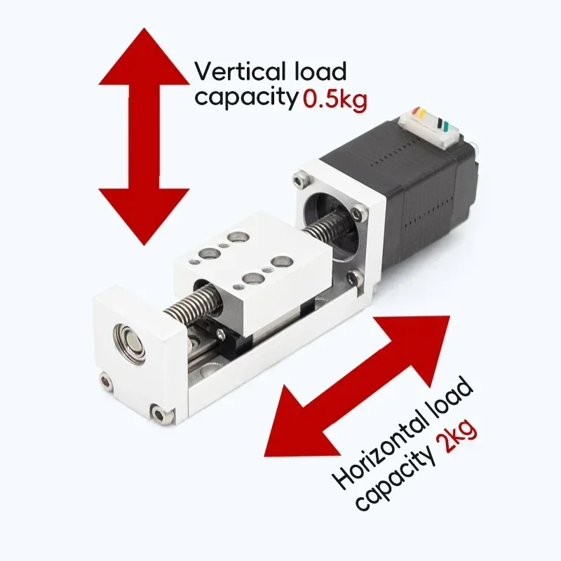 UMOT 20-100mm Stroke Mini Single Axis Robot with Nema 8 Stepper Motor Ball Screw Slide Linear Guide Rail Stage CNC Motion Module