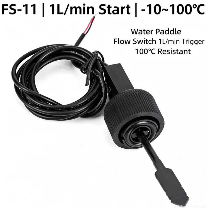 Sensor de interruptor de flujo de paleta de agua, Sensor de flujo de conexión de rosca hembra para bomba de calor, calentador de agua, aire acondicionado, flujo de agua de 1l/MIN