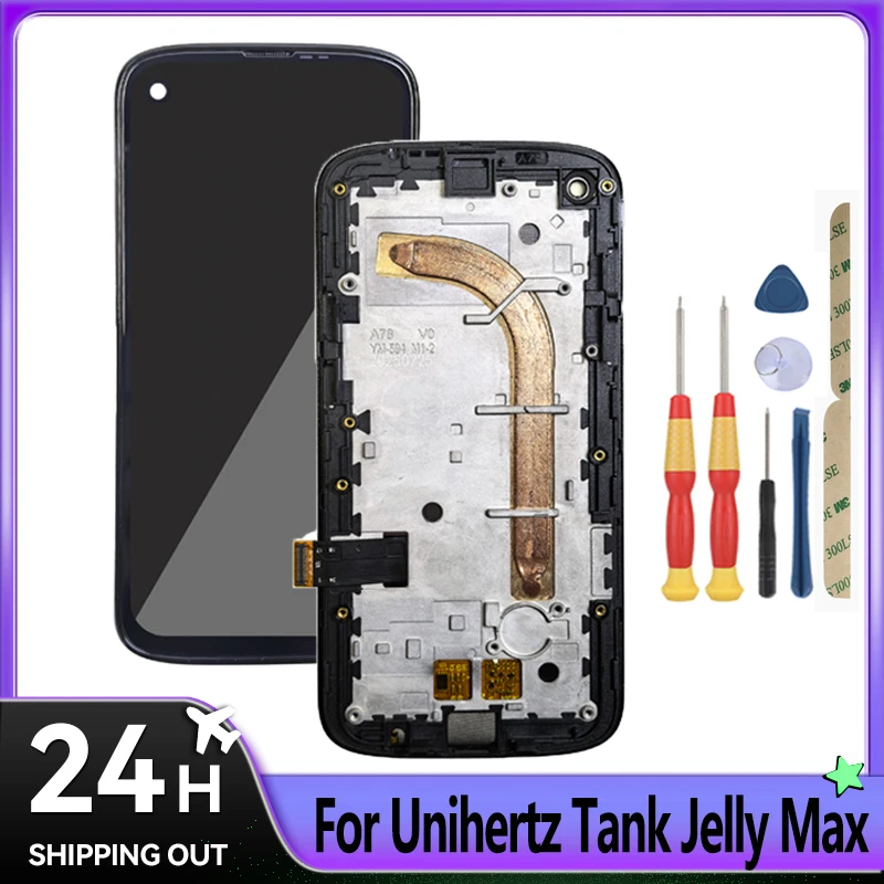 For Unihertz 8849 Tank 2 Pro/Jelly Max/Jelly Star/Tank Mini/Tank 3/LCD Display + Frame Full Assembly Mobile Phone With Tools