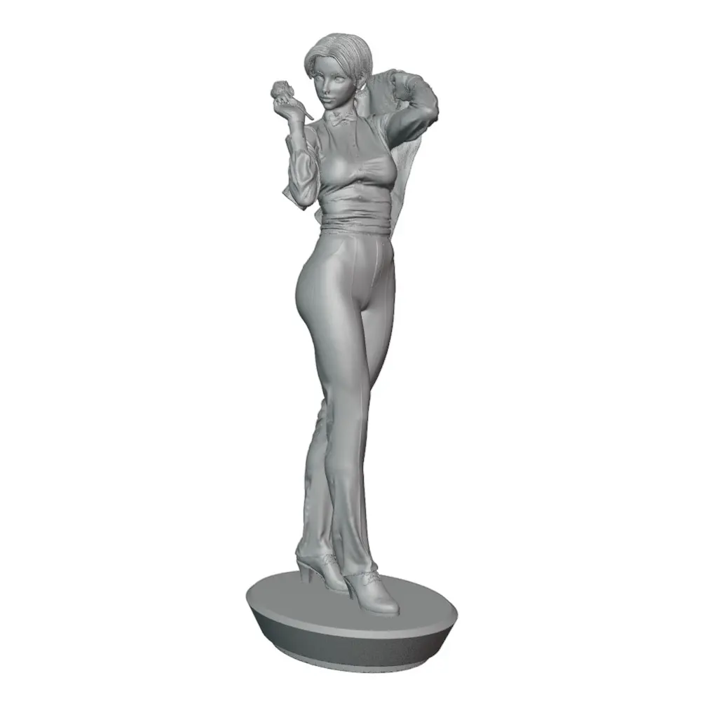 1/24/12/6 scale fighting girl holding a rose / elegant girl 