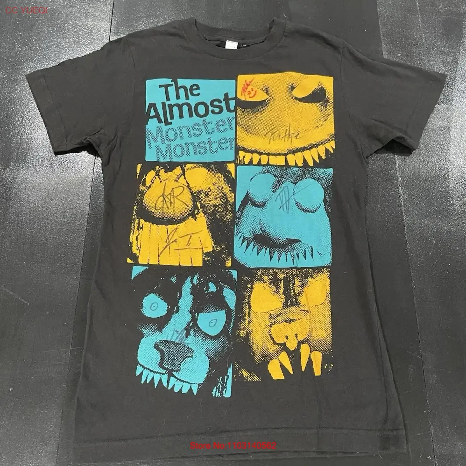 

Футболка с подписью The Almost Band Monster, винтажная, дышащая, слегка, унисекс, универсальная дизайнерская одежда, модная мягкая