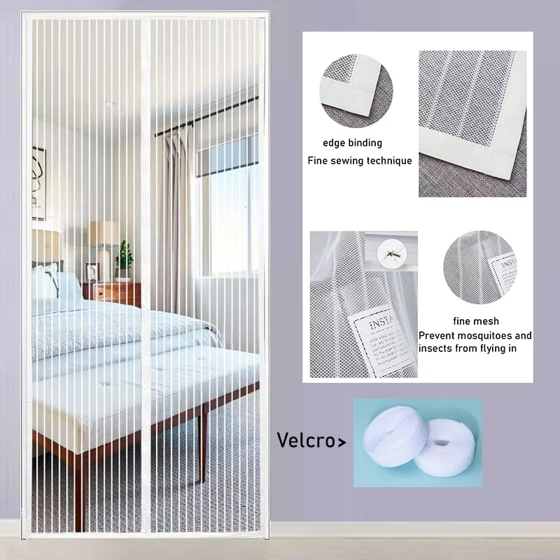 

Летние дверные шторы с защитой от насекомых, москитные сетки для экрана окон и самоклеящиеся шторы для внутренних перегородки гостиной