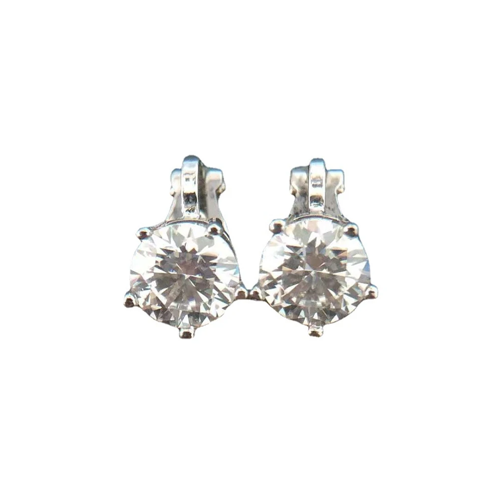 Imagem -04 - Moissanite Clipe Brincos para Mulher Diamante Orelha Studs Masculino High-end Jóias Pass Tester Vem com Certificado