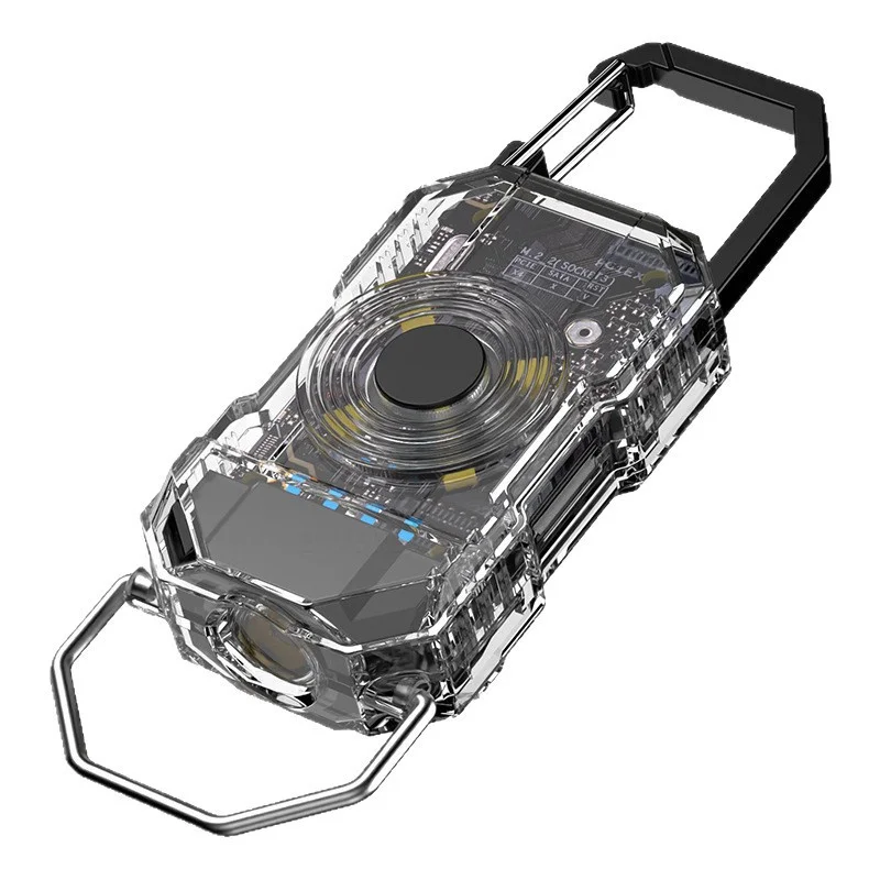 LED Mini Flashlight Protective Super Bright Long Lasting Rechargeable Portable Keychain Light for Outdoor Work Use