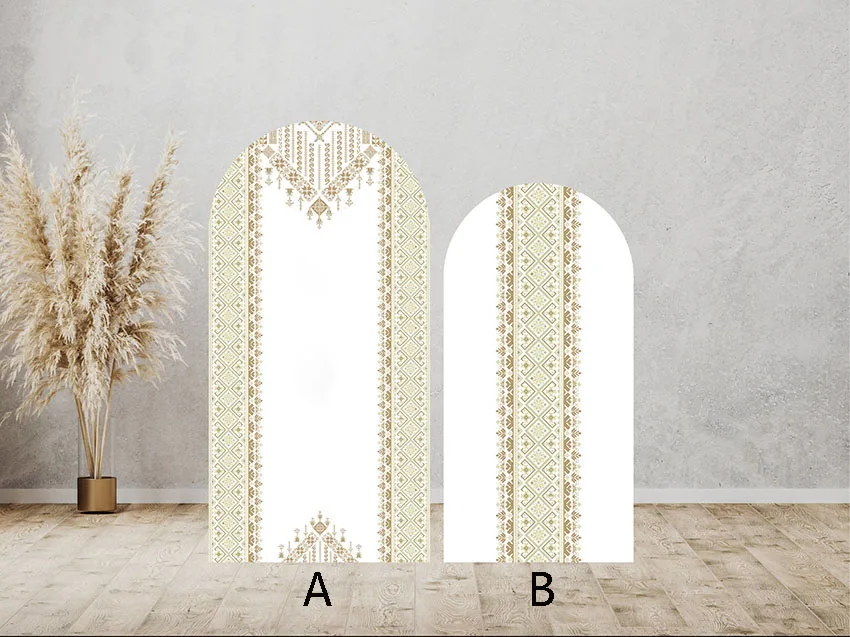 

Mehofond Custom 2-Sided Palestinian Henna Wedding Birthday Party Bride Shower Covers Chiara Arch Background Decor Backdrop Photo