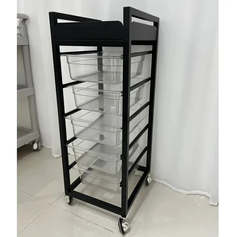 AAHair Cart Hair Salon Tools Beauty Trolley Hot Dyeing Storage Rack Barber Shop Storage Cabinet