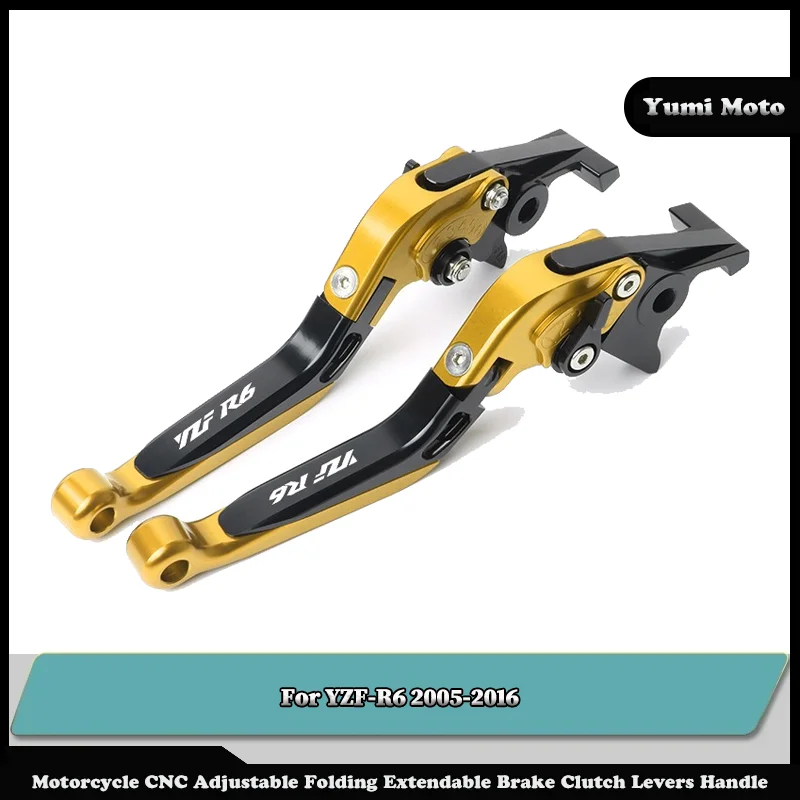 

Motorcycle Folding Adjustable Brake Clutch Levers Handlebar For YAMAHA YZF R6 YZF-R6 2005-2016