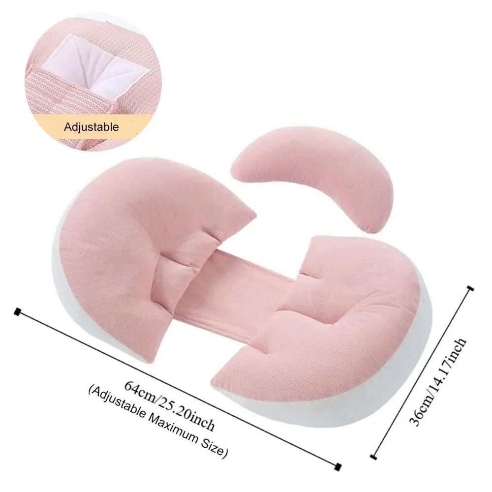 Pregnant Women's Waist Pillow Soft U Shaped Maternity Pillow Abdominal Support Comfort Pregnancy Cushion Sleeping Pillow