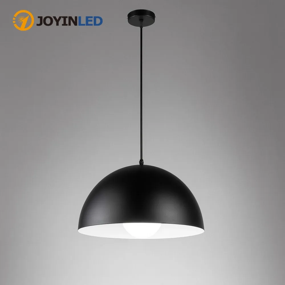 

Потолочный светильник JOYINLED 40 см, винтажный индустриальный купольный светильник для столовой, винтажный светильник для помещений, черно-золотой подвесной светильник