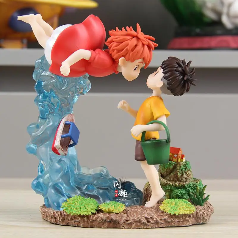 15cm Ponyo On The Cliff Figure Ponyo Sousky Seagal Figure Pvc Gk Statue Anime Action Figurine Model Doll Collection Toy Kid Gift