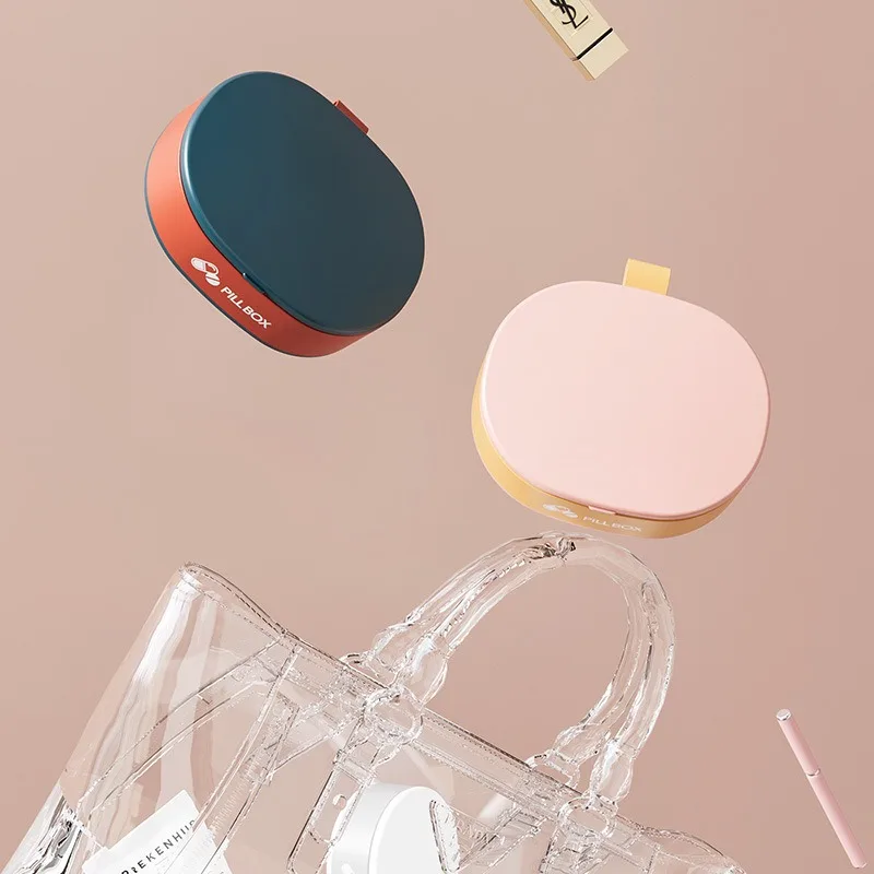

Pill box portable one week large capacity pill box dispenser Small pill box
