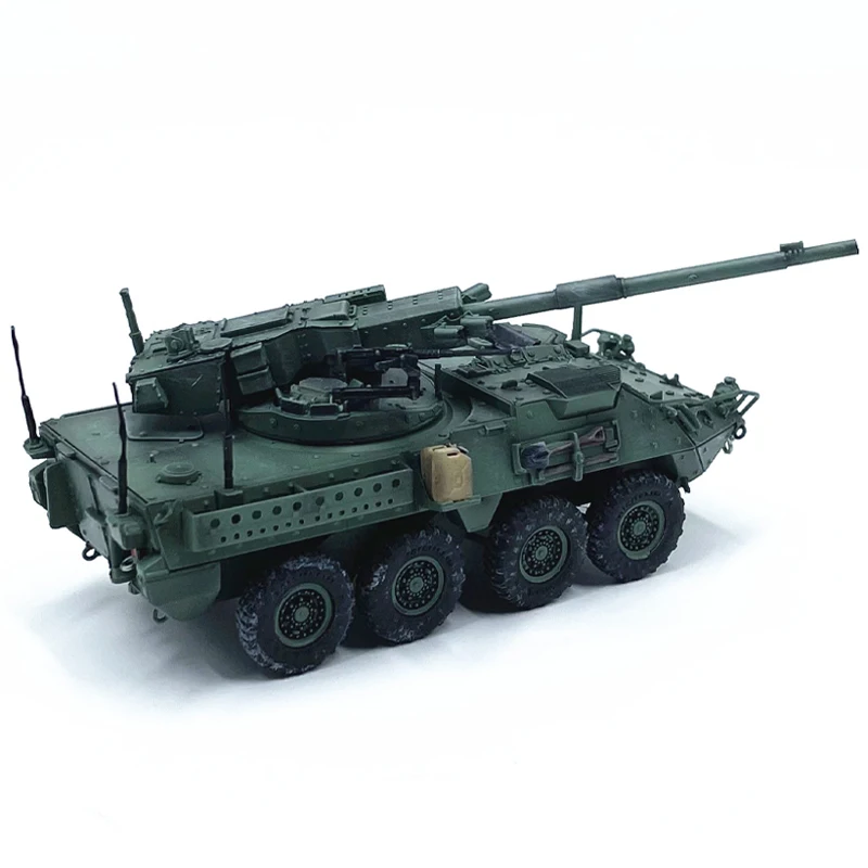 1:72 Scale American M1128 Stryker Mobile Launch Weapon Tank Eight-wheeled Armored Vehicle Finished Model Collectible Toy Gift