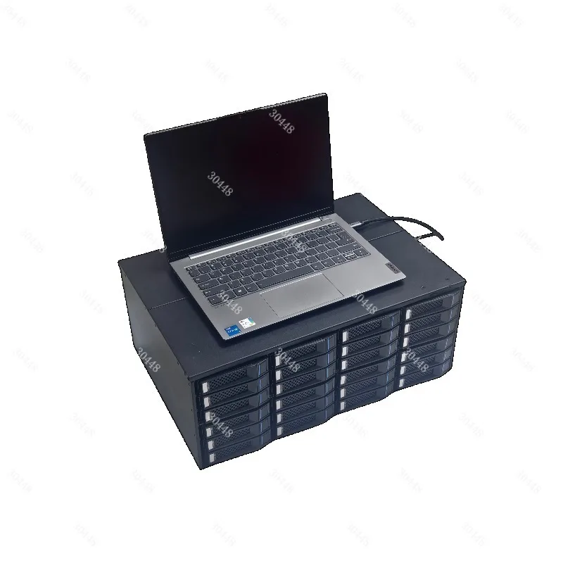 Thunderbolt 3/4 & Usb4 Interface M424 24-bay 22g High-speed Metal Storage Expansion Enclosure Nas with Internal Power Supply