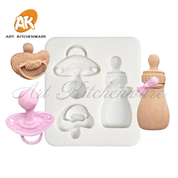 Baby Feeding Bottle Pacifier Silicone Mold Sugarcraft Cupcake Baking Mold Fondant Cake Decorating Tools