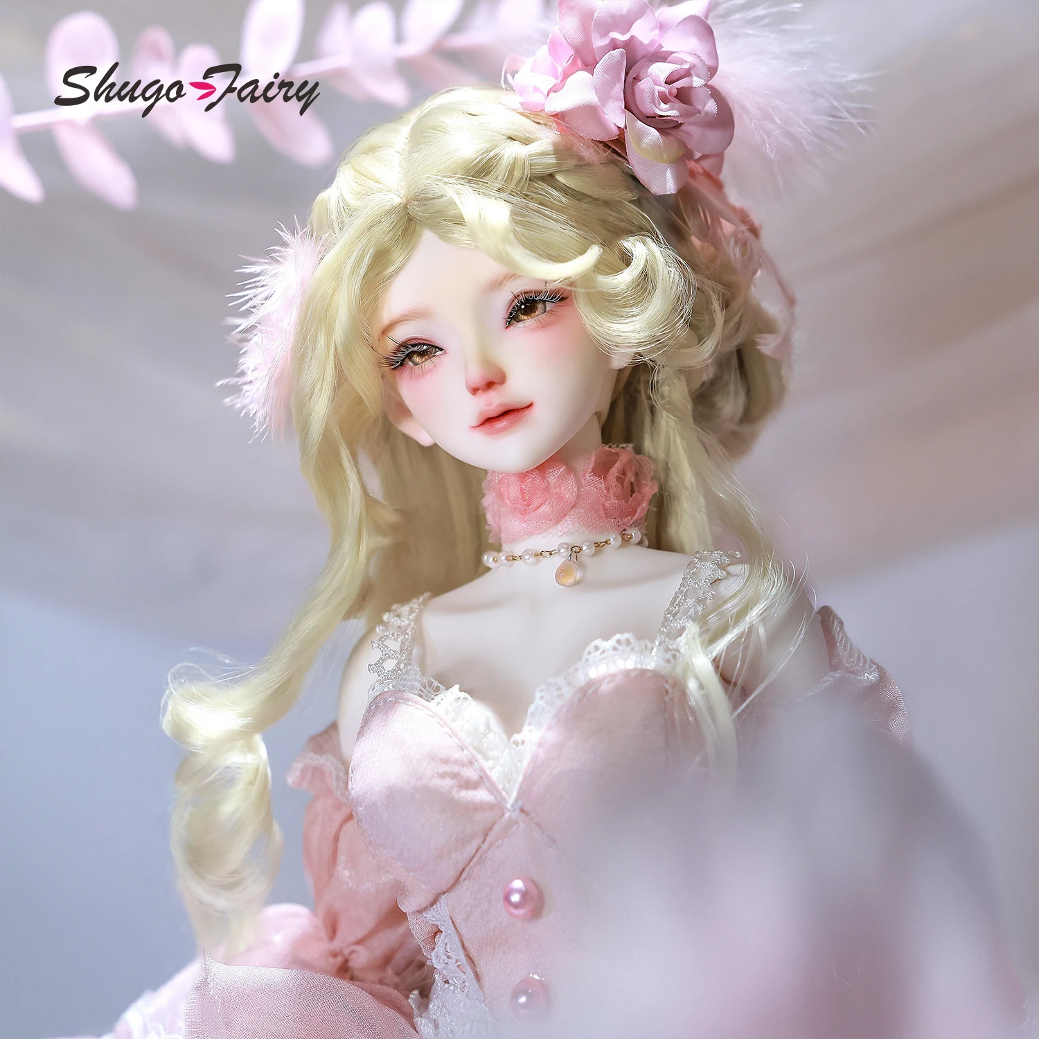 Xana H 1/4 BJD Full Set Gentle Fantasy Exotic Fairy with Pink Outfit MSD Articulated Charming Resin Ball-Jointed Doll ShugaFairy