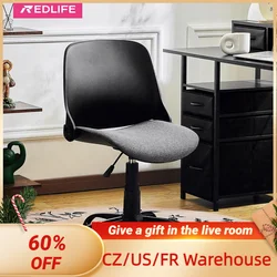 REDLIFE-Office Chair with Foldable Backrest, Desk Chairs, Armless Computer Chair, Adjustable Furniture for Home and Office