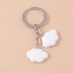 Cute Keychains Resin Clouds Charms Keyrings Souvenir Gifts for Women Men Car Key Handbag Pendants Key Chains DIY Accessories