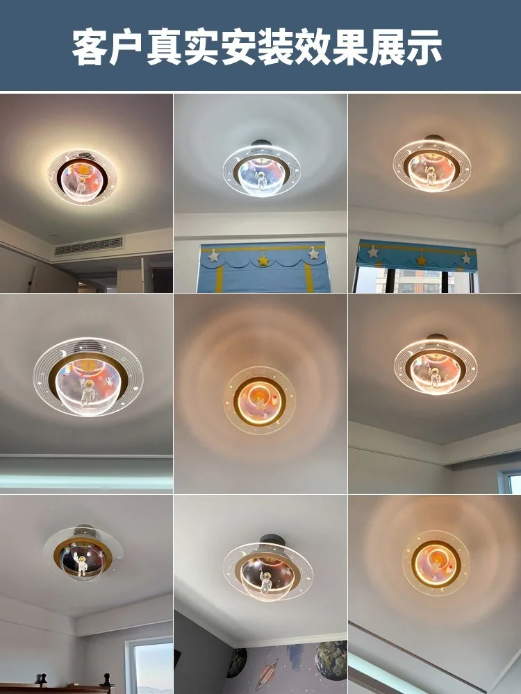 Cartoon ruimte astronaut maan landing mode creatieve jongen