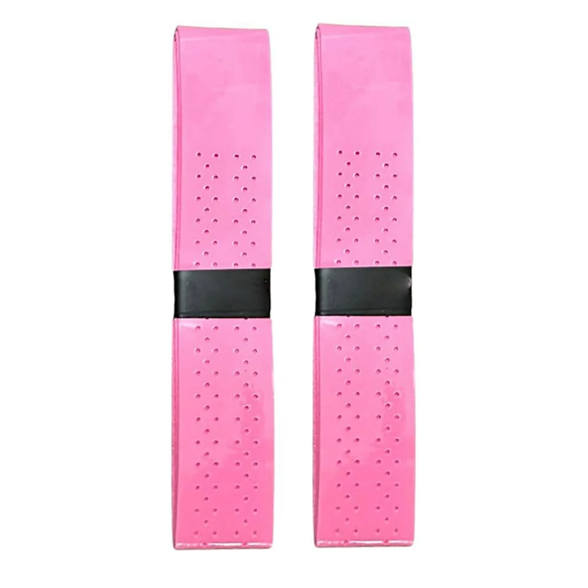 1 Pair of Pickleball Racket Tennis Racket Grips Sweat-Absorbent Anti-Slip Tape Wrap Tape for Handles-Pink